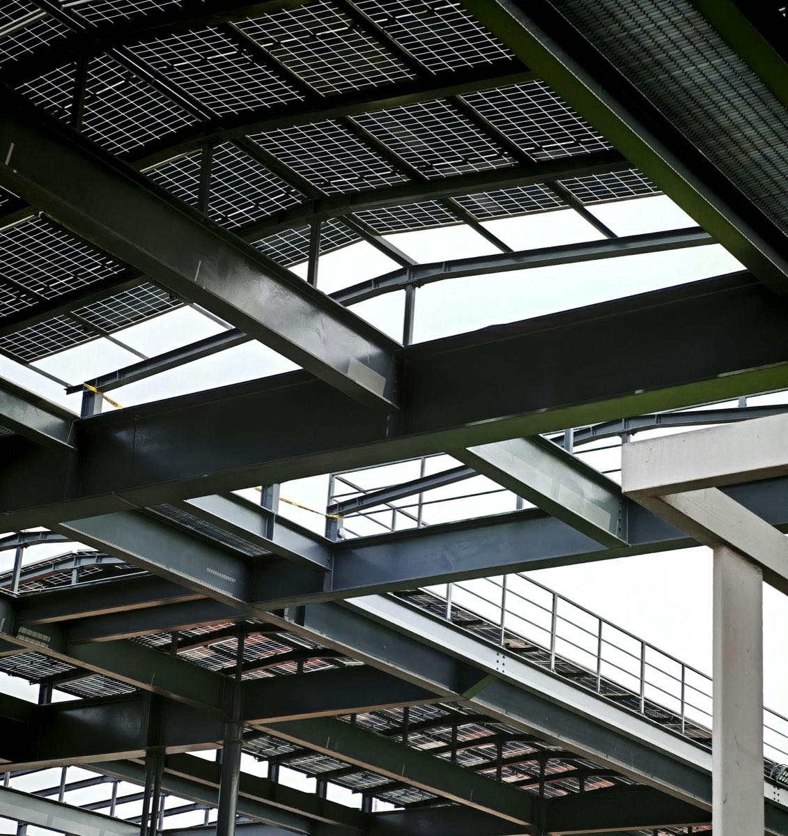 Steel framing of a new building going up